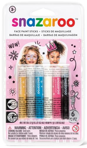 Tužky na obličej Snazaroo 6 barev - dívky