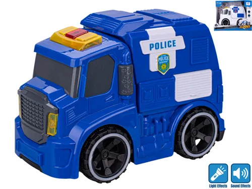 Auto záchranářské 19 cm na setrvačník se světlem a zvukem na baterie - mix motivů