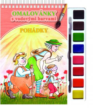 Levně Omalovánky s barvami a štětcem Akim - Oblíbené pohádky