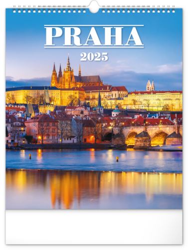 Nástěnný kalendář 2025 Presco Group - Praha, 30 × 34 cm