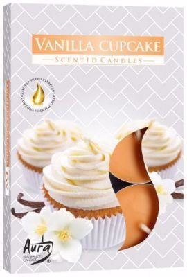 Vonné svíčky čajové Bispol 6ks - Vanilla Cupcake