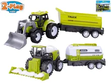 Traktor a kombajn 2-Play Traffic 12 cm na volný chod se 2 přívěsy