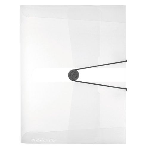Box na spisy s gumičkou Herlitz easy orga A4, 4 cm, PP - transparentní čirý