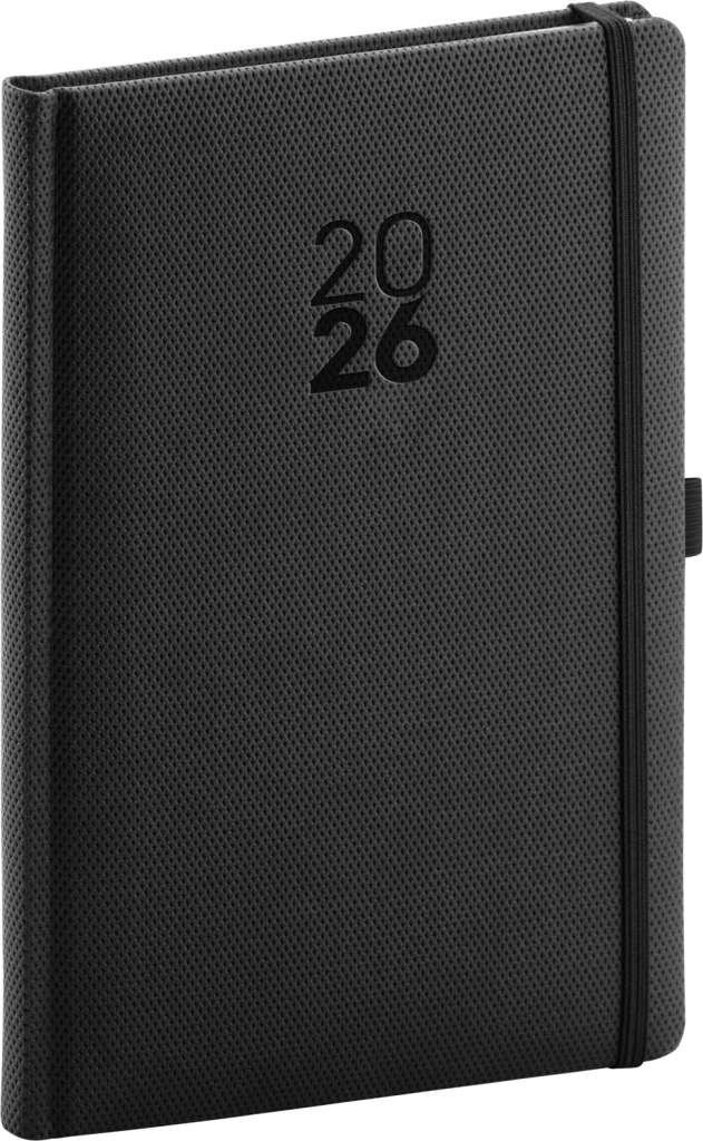 Levně Týdenní diář 2026 NOTIQUE A5 - Diamante černý, 15 x 21 cm