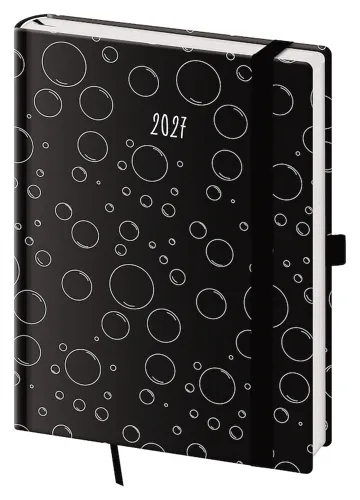 Denní diář 2027 Helma B6 Vario Bubbles s gumičkou