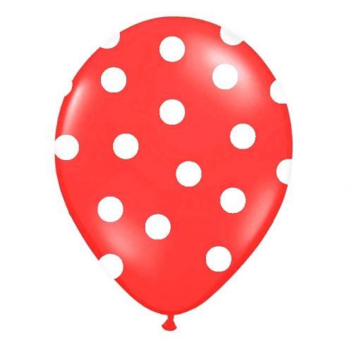 Balónek nafukovací 30 cm s potiskem - červený