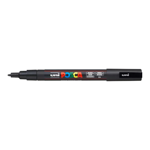 Dekorační popisovač Posca PC-3M, černá (24), 0,9-1,3 mm