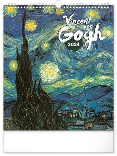 Nástěnný kalendář Presco Group 2024 - Vincent van Gogh, 30 × 34 cm
