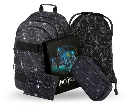 Školní batohový 5-dílný set BAAGL SKATE - Harry Potter Relikvie smrti (batoh, penál, sáček, desky, peněženka)