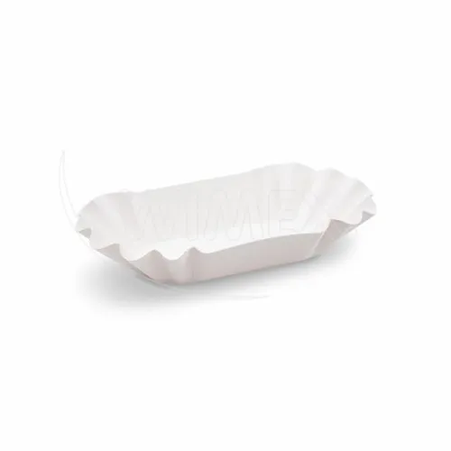 Papírová miska (FSC Mix) nepromastitelná oválná bílá 16 x 9 x 3 cm, 250 ks