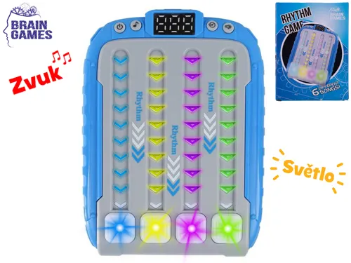Rytmická hra Brain Games 15 cm se světlem a zvukem na baterie