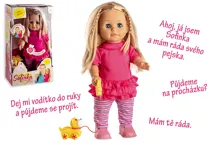 Panenka Sofinka s pejskem chodící a česky mluvící 42 cm (4)