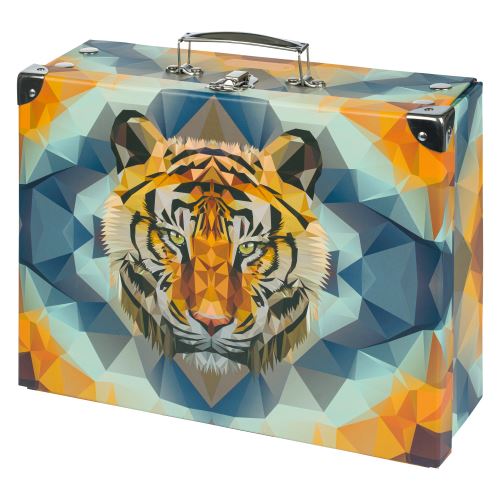 BAAGL Skládací školní kufřík - Tiger s kováním