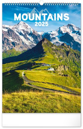 Nástěnný kalendář 2025 Presco Group - Hory, 33 x 46 cm