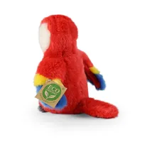 Plyšový pták papoušek červený ara 16 cm, ECO-FRIENDLY (3)