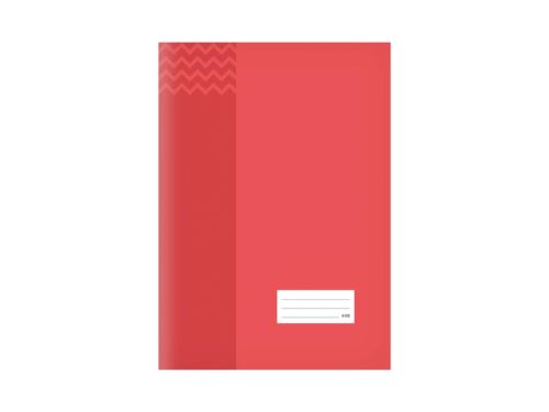 Školní sešit MFP A4 445, plast.desky, červený (40 listů, čitvereček)