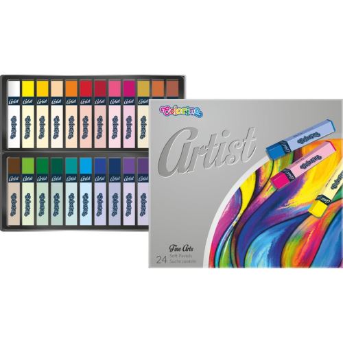 Suché pastely Colorino Artist, čtyřhranné - 24 barev
