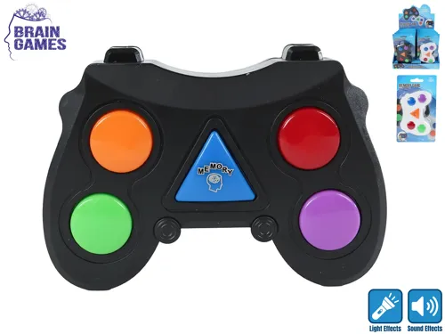 Společenská hra Brain Games test paměti 10 cm se světlem a zvukem na baterie - mix barev