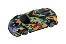 Auto RC závodní 20 cm, 27 MHz se světlem - mix barev (9)