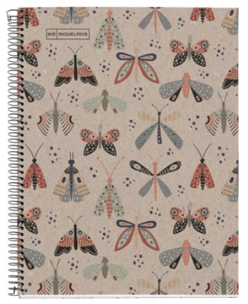 Levně Miquelrius poznámkový blok ECO Butterfly, A4, 80g, karton, 80 listů, linka