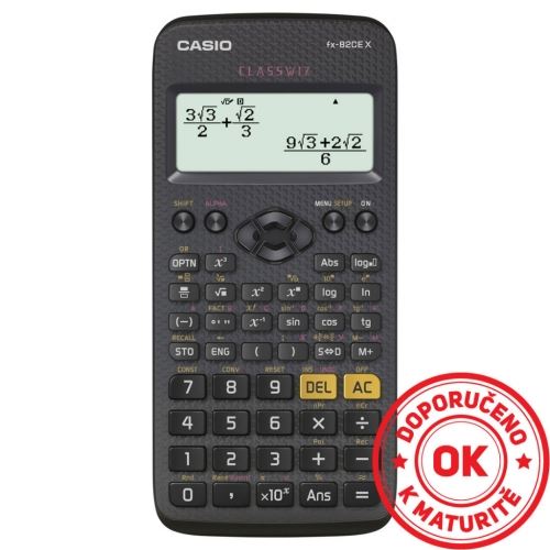 Kalkulačka školní CASIO FX 82 CE X, 379 funkcí