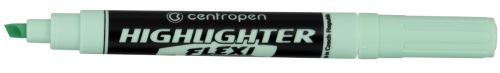 Zvýrazňovač Centropen HIGHLIGHTER FLEXI SOFT 8542 - pastelová zelená