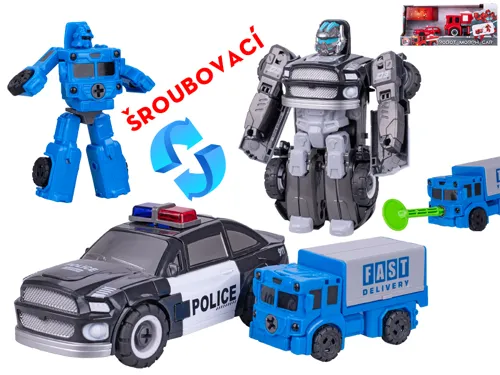 Auto robot záchranné složky 8–15 cm na volný chod, 2 ks - mix motivů