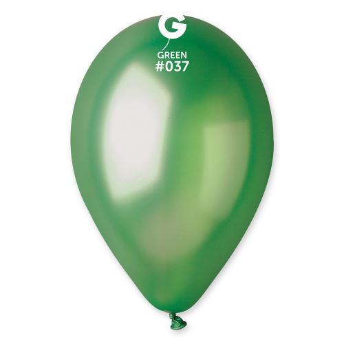 Balónky nafukovací průměr 26cm - metalická zelená 037, 100 ks