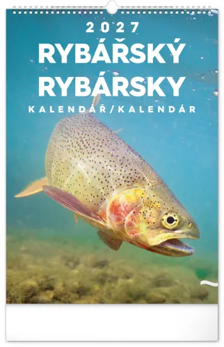 Nástěnný kalendář 2027 Notique Rybářský CZ/SK, 33 x 46 cm