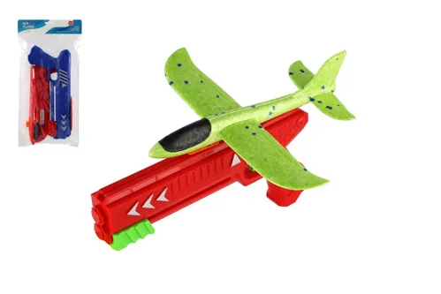 Vystřelovací pěnové letadlo s pistolí 26 cm - mix barev