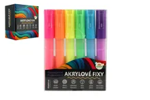 Akrylové fixy fluorescentní, 6 ks