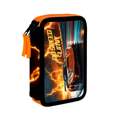 Školní penál 2-patrový prázdný Karton P+P Auto
