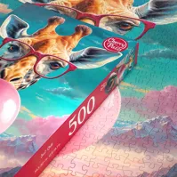 Puzzle Cherry Pazzi 500 dílků - Klídek - Žirafa se žvýkačkou (4)