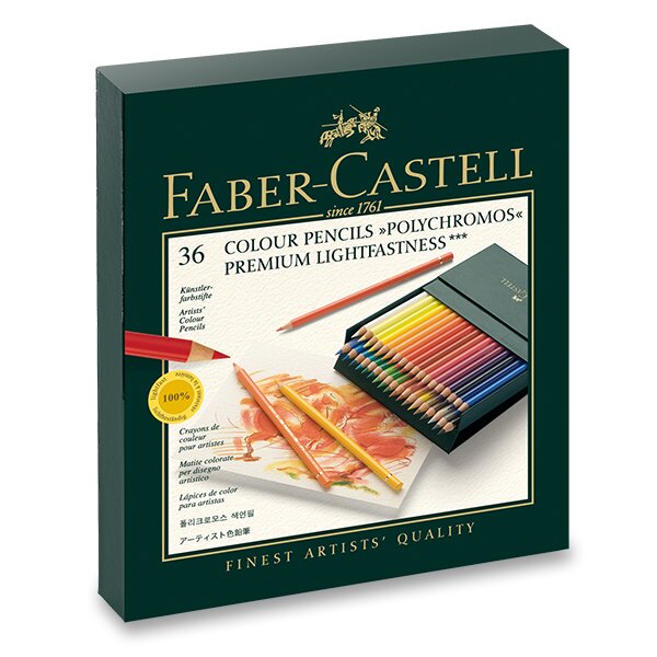 Levně Umělecké pastelky Faber-Castell Polychromos 36 barev, Studio Box
