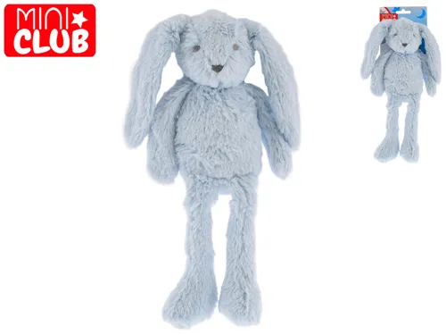 Plyšový zajíček Mini Club s dlouhýma nohama 37 cm - modrý