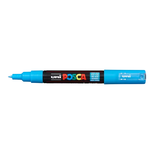 Dekorační popisovač Posca PC-1M, světle modrá (8), 0,7 - 1,0 mm