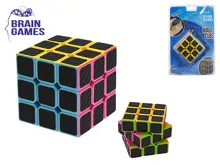 Hlavolam Brain Games kostka 5,5 cm - černá s barevnými hranami