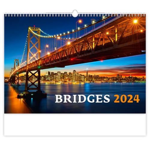 Nástěnný kalendář Helma 2024 - Bridges-lehce poškozená laše