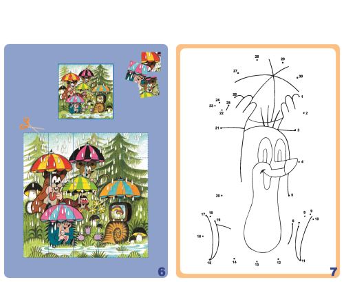 Activity book A4 + samolepky - Krtek a zvířátka