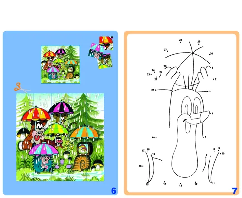Activity book A4 + samolepky - Krtek a zvířátka