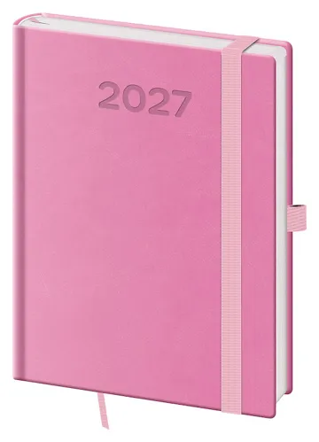 Denní diář 2027 Helma B6 Print Pop růžový