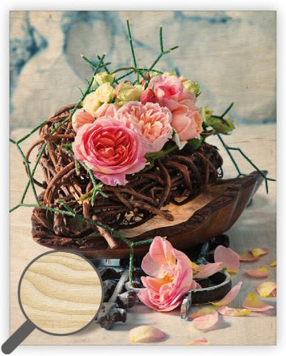 Dřevěný obraz Helma - Roses