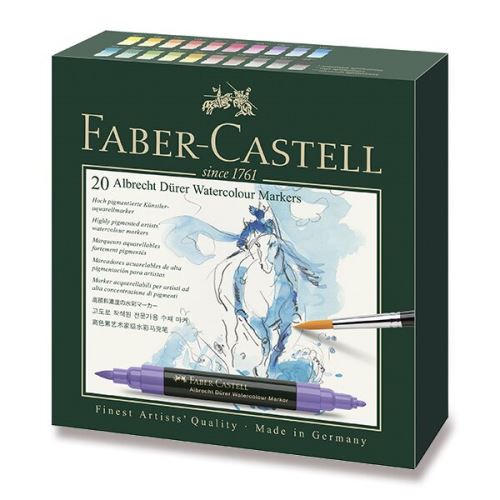 Sada akvarelových popisovačů Faber-Castell Albrecht Dürer - 20 barev