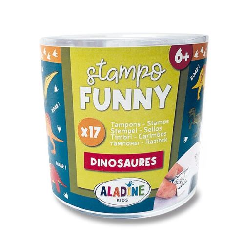 Razítka Aladine Stampo Funny - Dinosauři, 17 ks