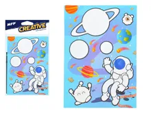 Malování vodou - kartonový list + štětec 150x210mm mix č.3 (6)