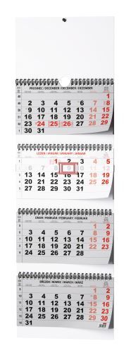 Nástěnný kalendář 2025 Baloušek - Čtyřměsíční skládaný (s mezinárodními svátky)