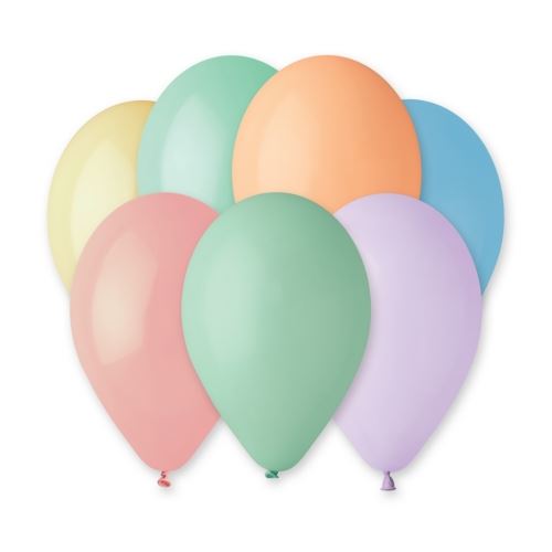 Balónek nafukovací průměr 26cm – mix makronkových barev, 10 ks