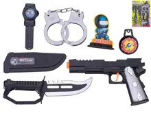 SWAT set pistole s nožem a 6 doplňky