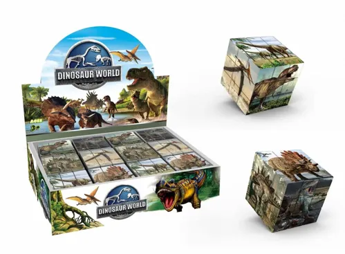 Hlavolam kostka 3 × 3 × 3 - dinosaurus
