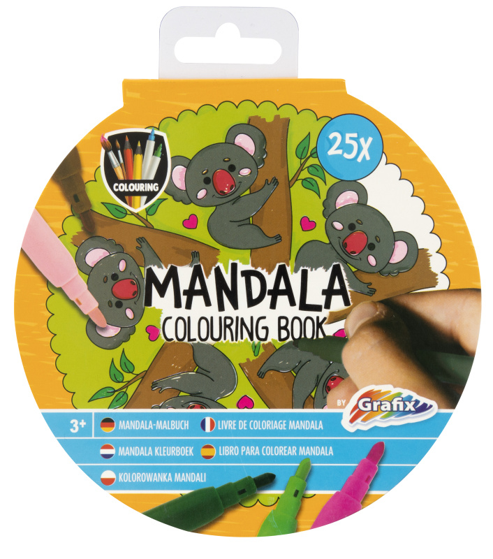 Levně Omalovánky Mandala, 25 ks - oranžová